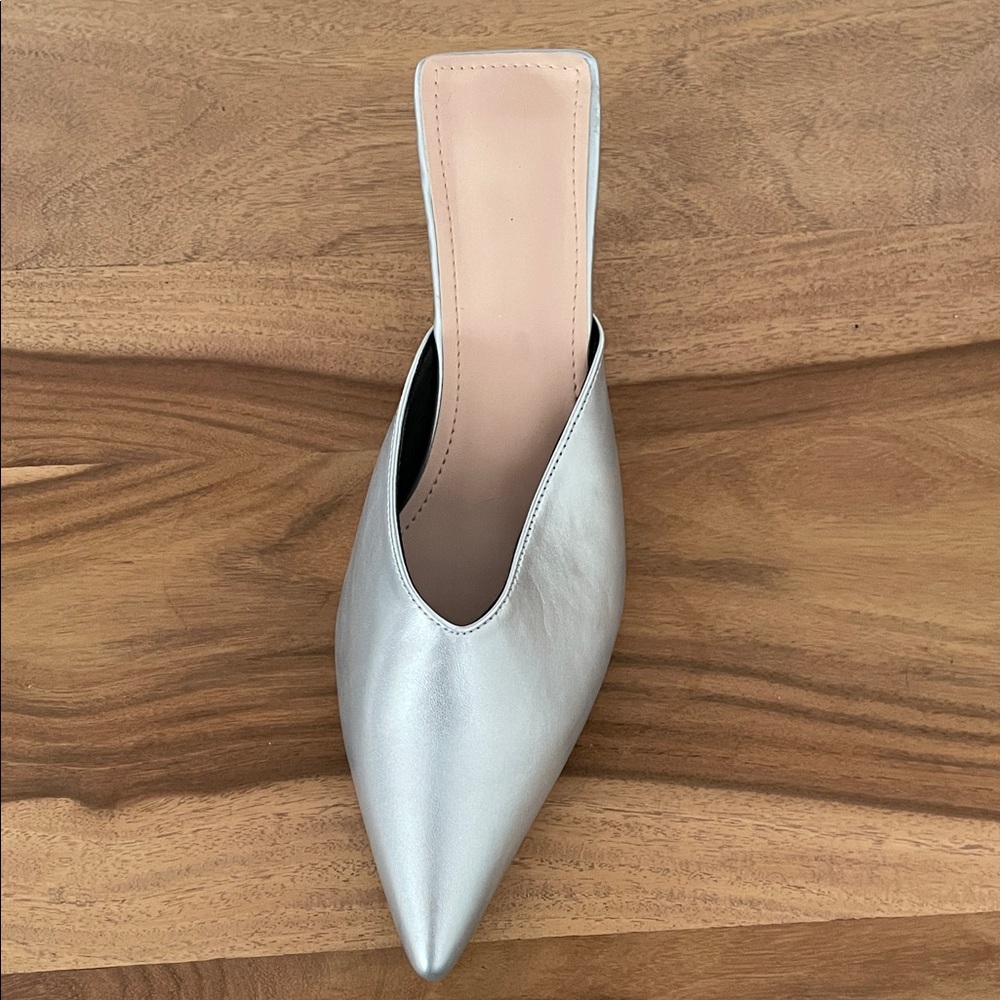 7.5.   Amazing Silver Women's Mules - Picture 2 of 5